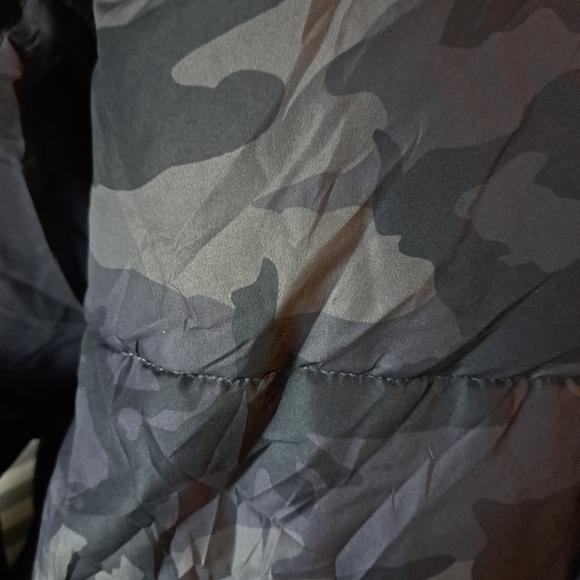 HAWKE & Co Thermal insulation hooded coat HK HEAT poly fill black grey camo Mens - Picture 7 of 13